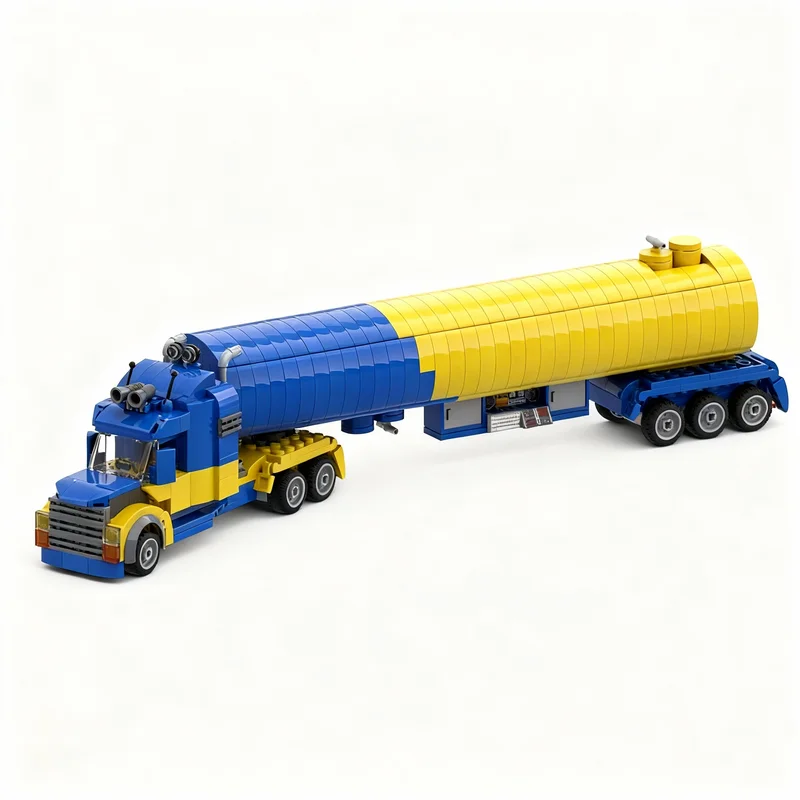 

683pcs MOC Fuel Truck City Cargo Model Building Blocks Construction Toy Christmas Gifts DIY Creative Idea Education Birthday