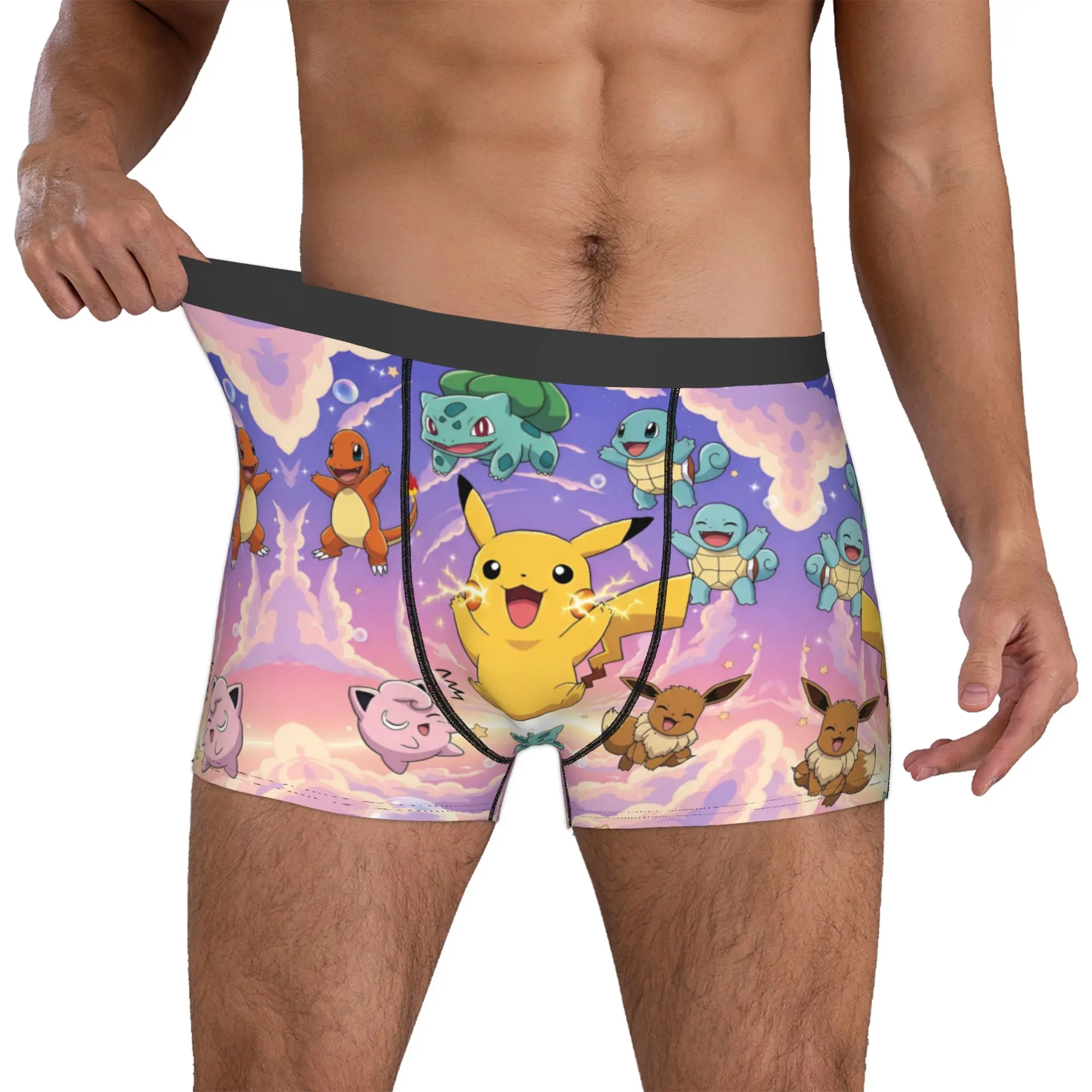 Maßgefertigte Neuartige B-Bikachues Hot Manga Boxershorts Unterhosen Herren-Unterwäsche Dehnbare Heiße Slips
