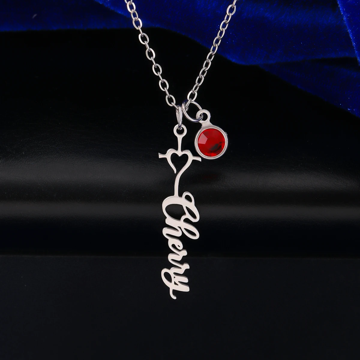 

Todorova Personalized Custom Name Necklaces Heart-shaped Cross Pendant for Women Men Stainless Steel Link Chain Jewelry Gift