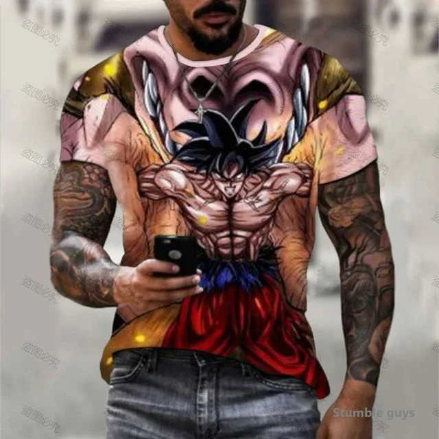 2026 Sommer Herren Kakarot Kurzarm Dragon Ball T-Shirt Goku Vegeta T-Shirt Super Saiyan Oberteile