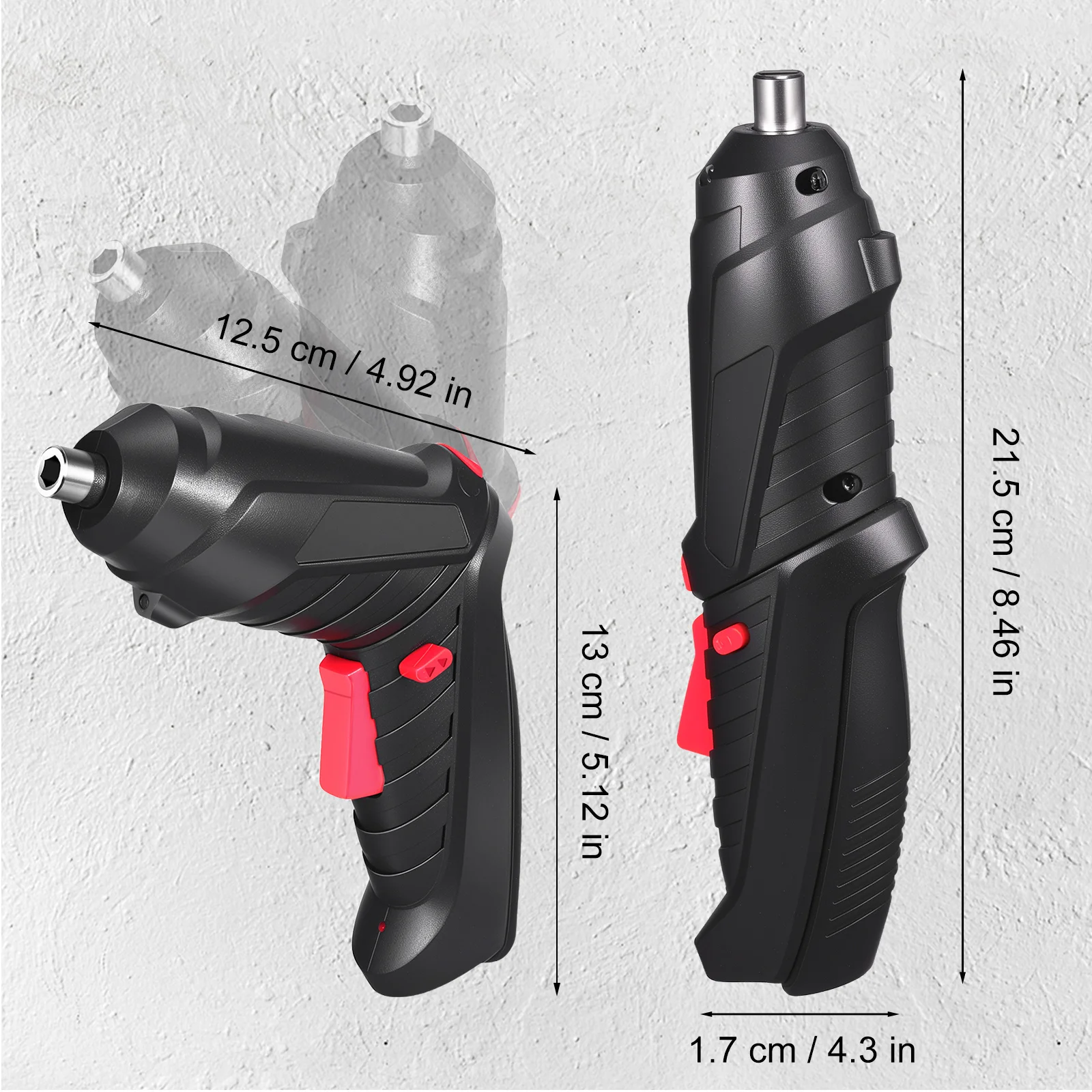 1Set مفك براغي لاسلكي متعدد الوظائف مثقاب كهربائي مدمج محمول احترافي عملي أداة صيانة منزلية صغيرة