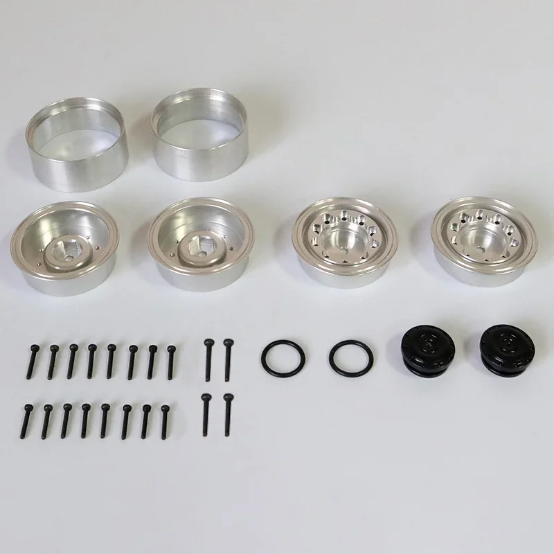 Maßstab 1:14 2 Stück Metallsimulation Vorderreifennabe für Tamiya RC Truck SCANIA 770S R620 VOLVO BENZ Arocs MAN TGX Auto JDM-83