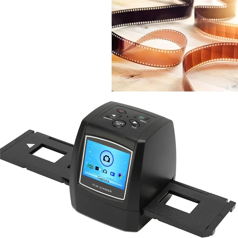 Digital Film & Slide Scanner, แปลง 35 มม. 135 มม. สีดําสีขาวฟิล์มสไลด์ดิจิตอล JPEG เป็นการ์ดทนทาน US Plug