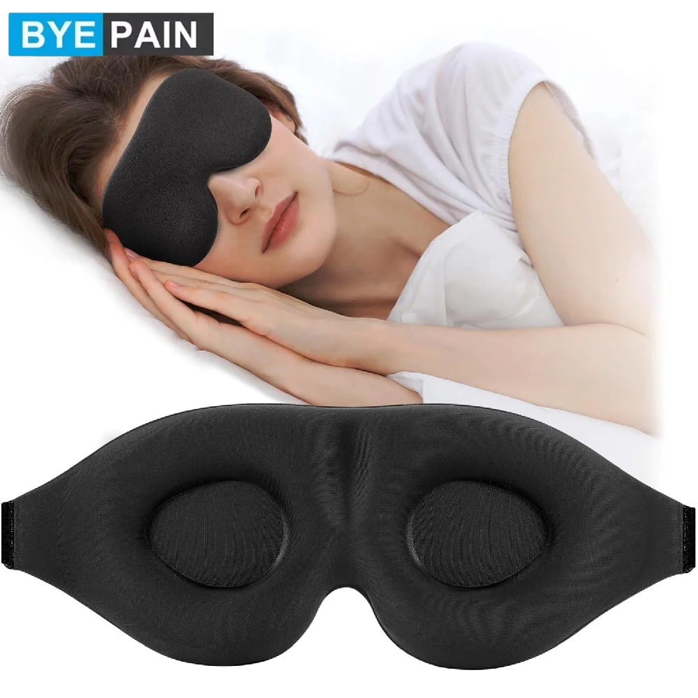 1PCS Sleep Mask, 3D Blocking Lights Sleeping Mask (0.7oz/20g), Pressure Relief Night Sleep Eye Mask with Adjustable Strap