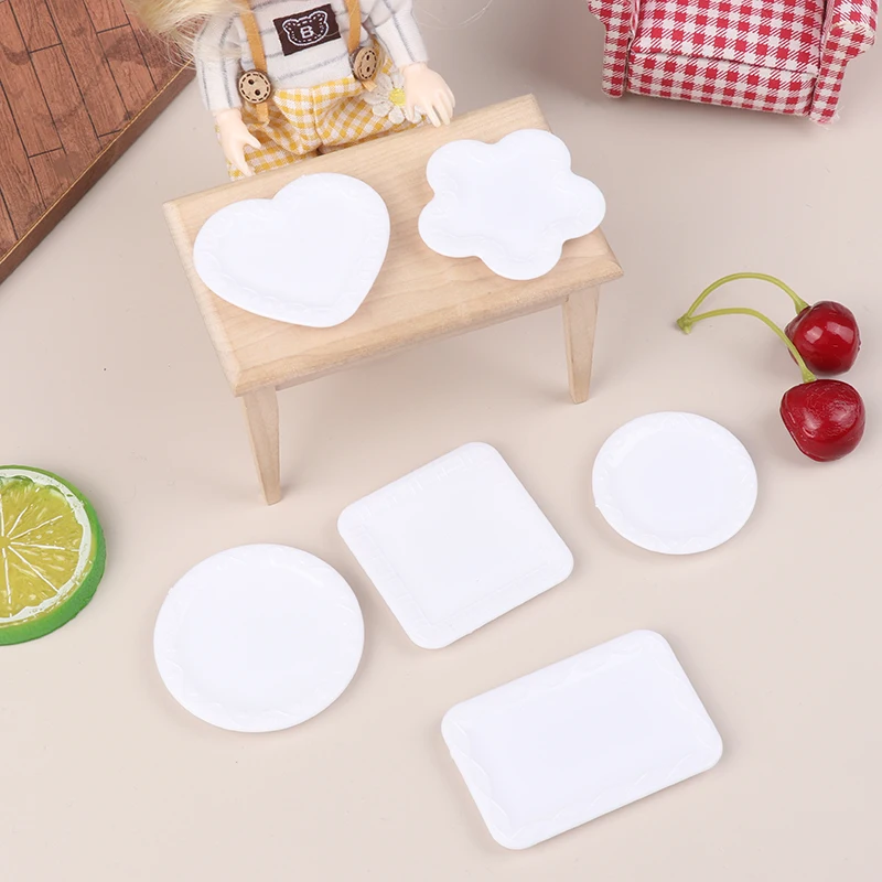 1/12 Dollhouse Simulation Dish Model Dollhouse Miniature Kitchen Plates Accessories Dolls House Tableware Decorations