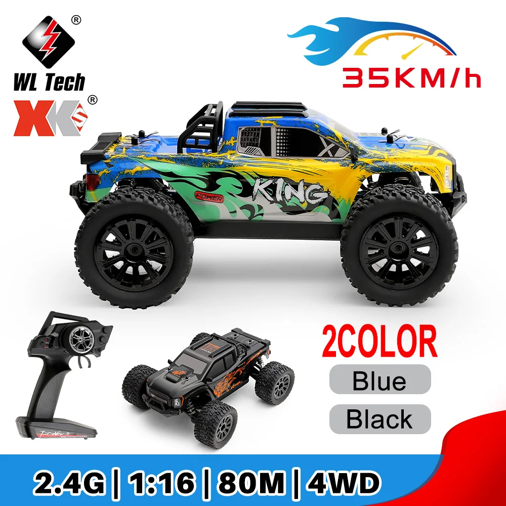 WLTOYS 1/16 RC voiture 35 KM/h 164018 4WD véhicule tout-terrain 2.4GHZ 1500mAh 80M Distance camion RC brossé