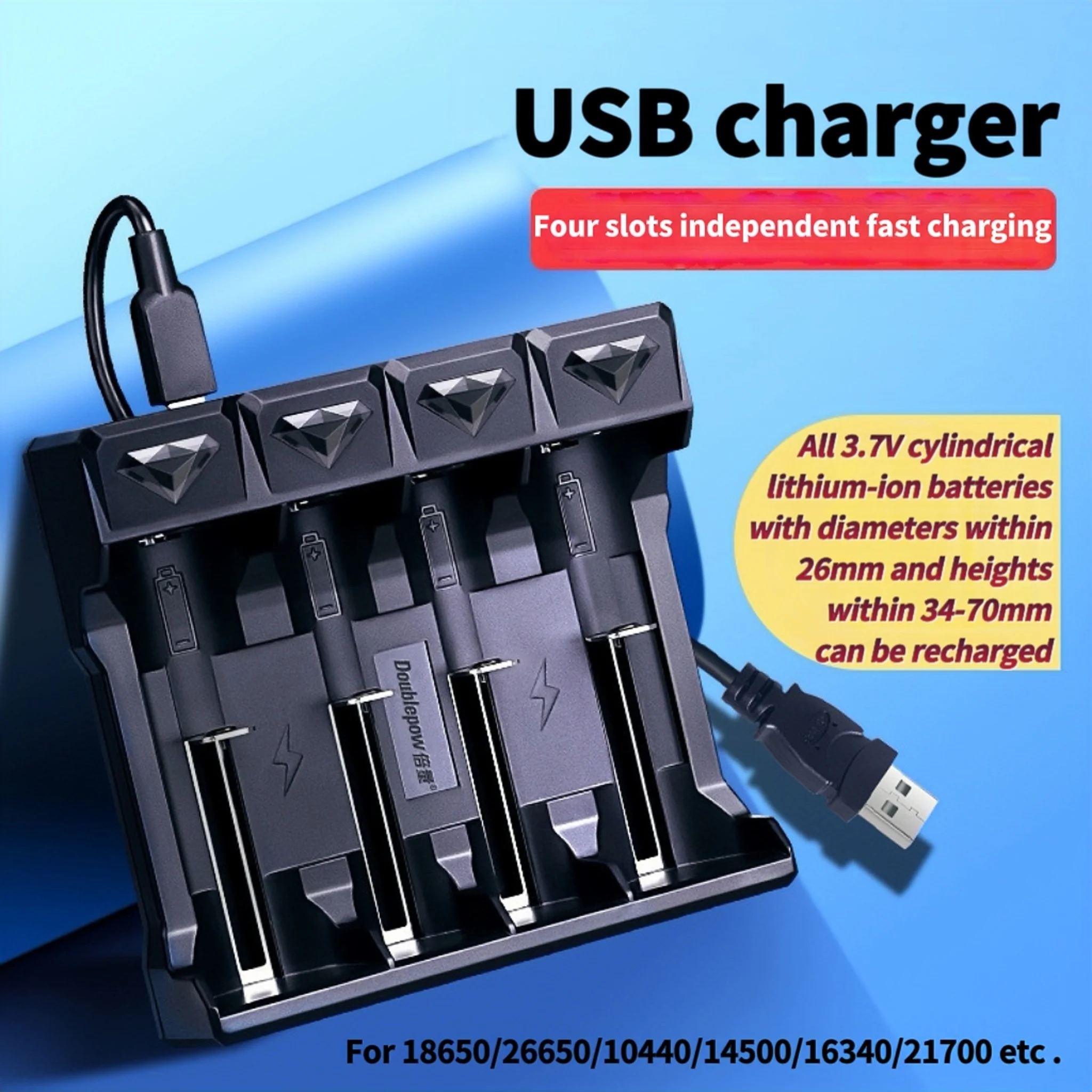 10 Uds 16340 3,7 V 700mAh batería de litio recargable CR123A juegos de cargadores para cámara faro pistolas centrales para cámara espía de autodefensa