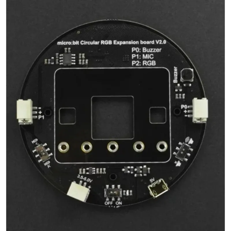 Circular RGB LED Expansion Board Wearable Clock Graphical Programming