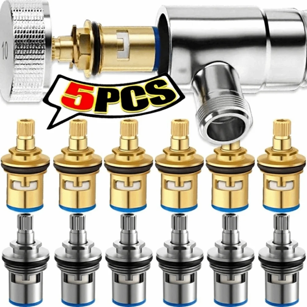 New Stainless Steel Faucet Valve Core Rust Resistant Universal Faucet Cartridge Easy Installation Tap Valve Household Plumbing