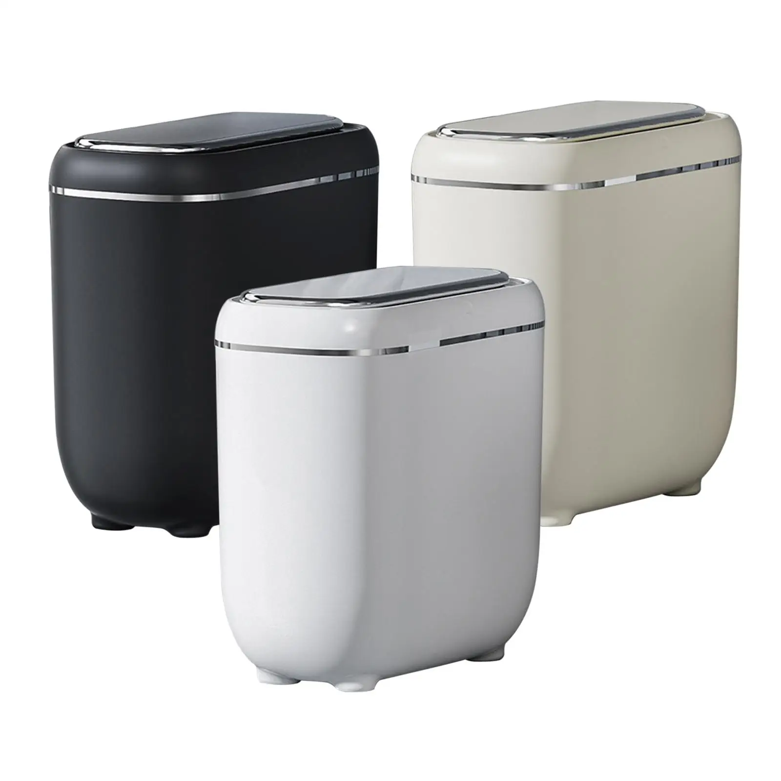 Touchless Garbage Can Narrow Trash Bin Recycling Rubbish Basket Kitchen Trash Can Automatic Trash Bin for Office Home Toilet