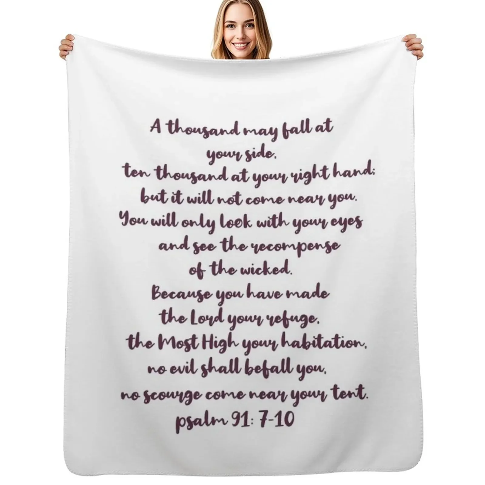 

Psalm 91:7-10s Throw Blanket Warm for babies Blankets For Baby Blanket