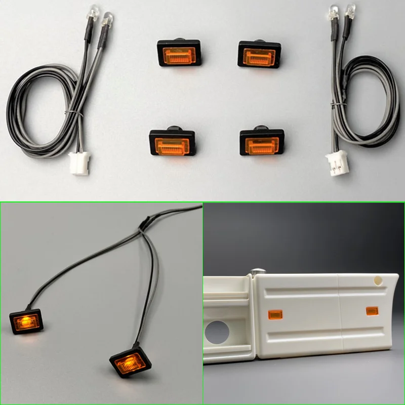 2pcs LED 3V Side Lights for 1/14 Tamiya RC Truck SCANIA R620 R470