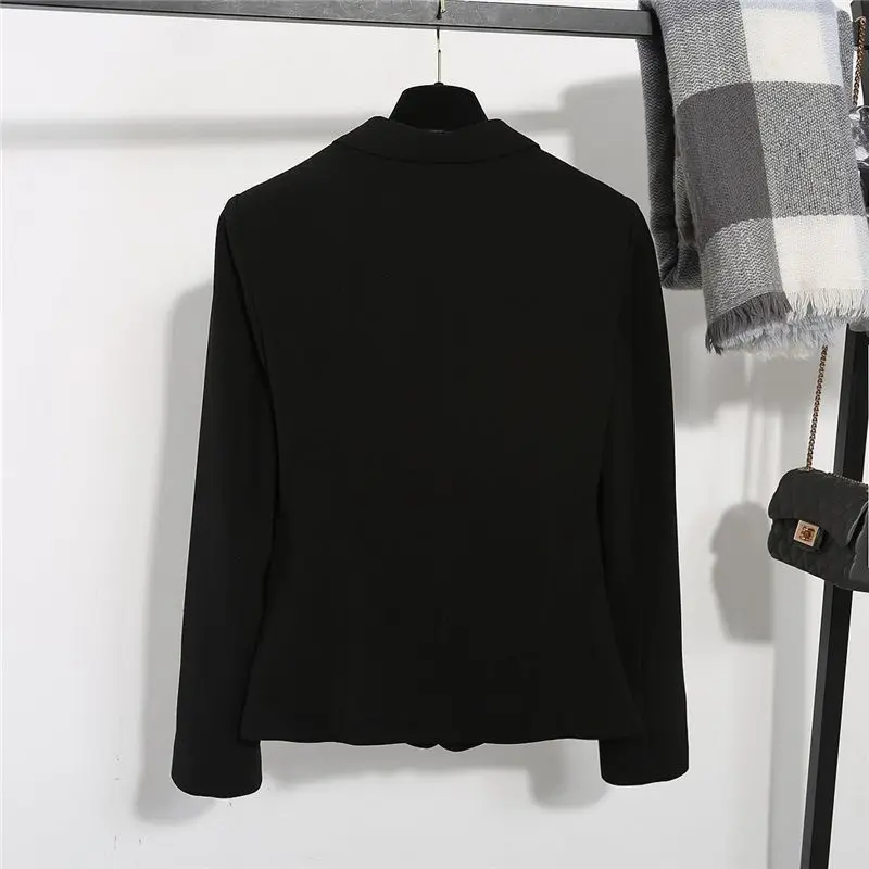 Chaqueta de Traje Corta y E para Mujer, Versión Coreana, Ropa de Trabajo Profesional, Corte Entallado, Estilo Diosa, A...