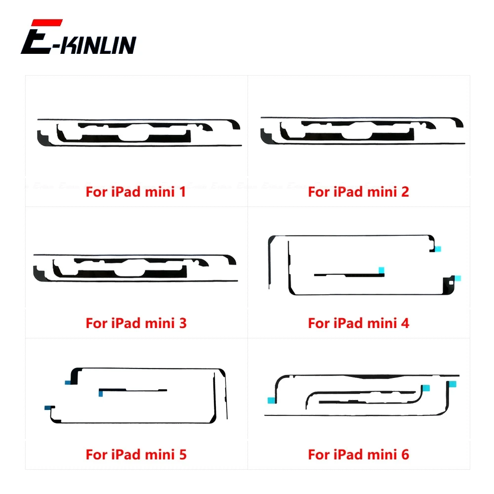 2pcs Waterproof Sticker For iPad mini 1 2 3 4 5 6 2012 2013 2014 2015 2019 2021 LCD Screen Tape Adhesive Glue Repair Parts