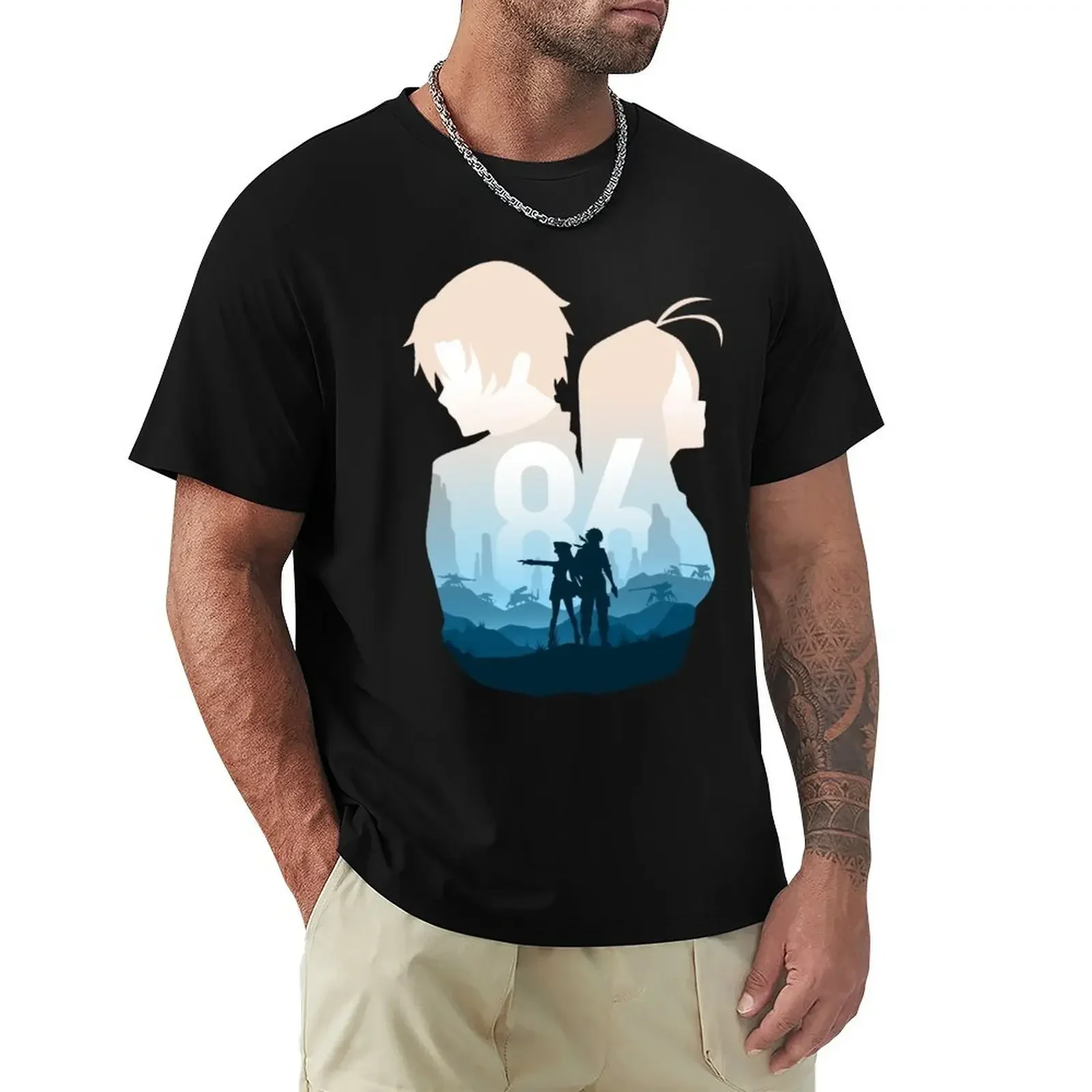 Eighty Six Landscape T-shirt anime cute clothes oversizeds men clothing