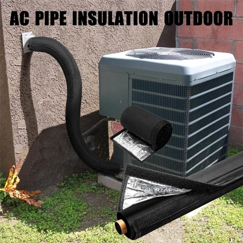 Penutup Insulasi Pipa MOPHE-AC 2 Pak untuk Penutup Insulasi Pipa Tembaga HVAC 3 Lapis Luar, 72X10.2" Oxford