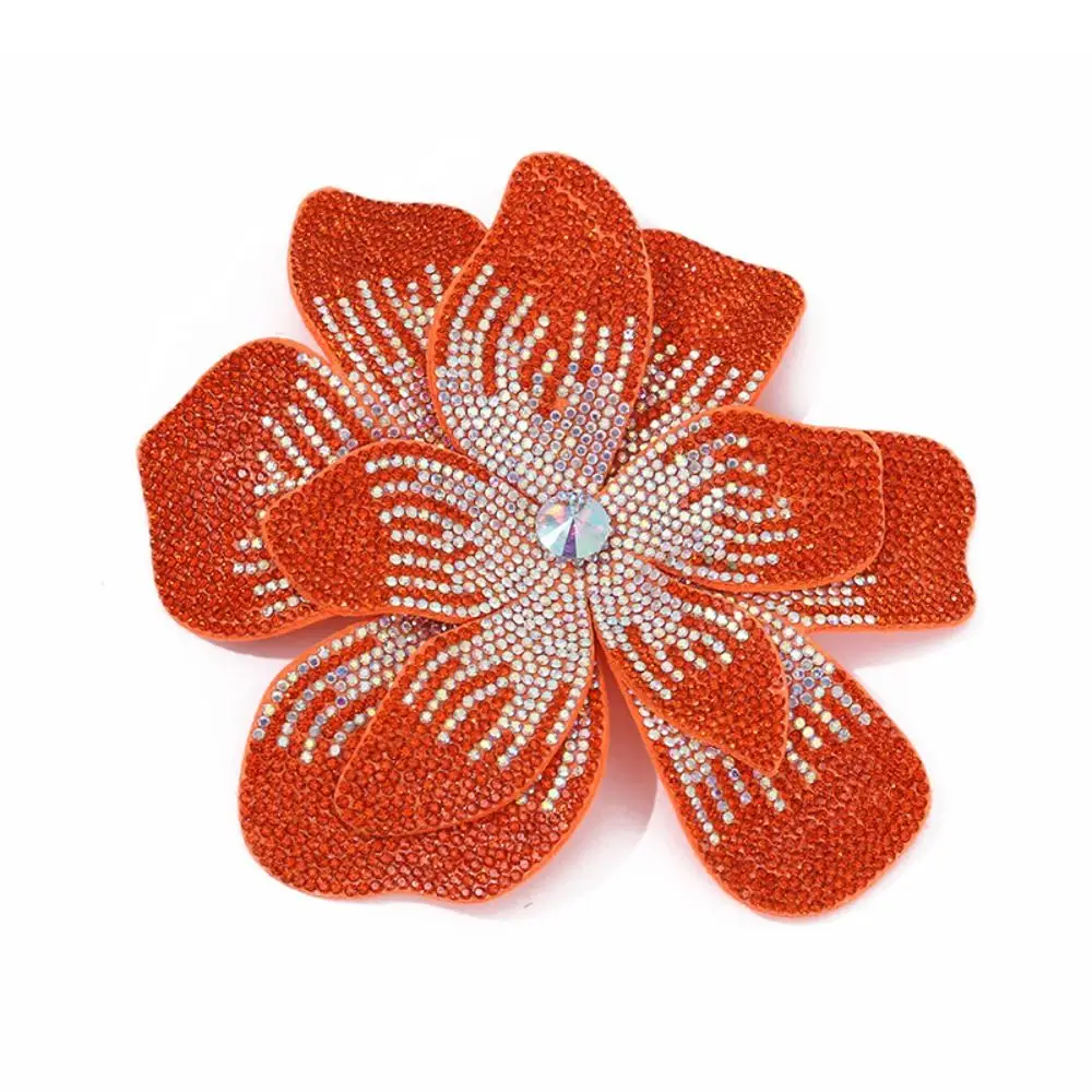 Three-dimensional Rhinestone Flower Patches Sparkling DIY Craft Sewing Supplies Sew-On Applique Embellishment