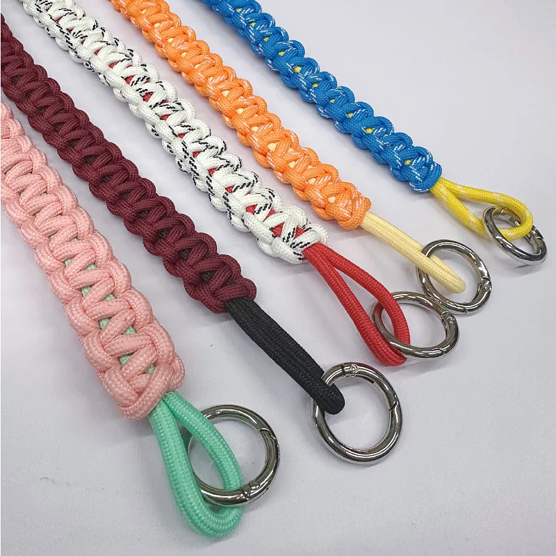 Hand-woven Lanyard Mobile Phone Lanyard Color Short Bag with Hand Strap Water Cup Strap Portable Wrist Strap Bag Accessories