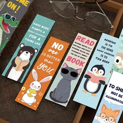 30PCS Animal Reading Bookmarks Annotations Decoration Creative Page Reading Handbook DIY Abstract Living Students Cards Bookmark