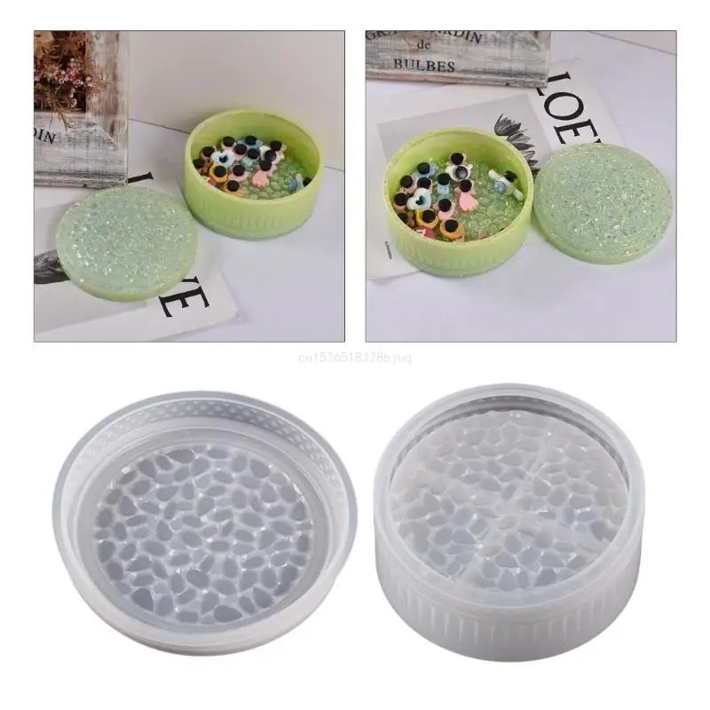 

Round Stacker Storage Box Resin Mold with Lid for DIY Jewelry Craft Dropship