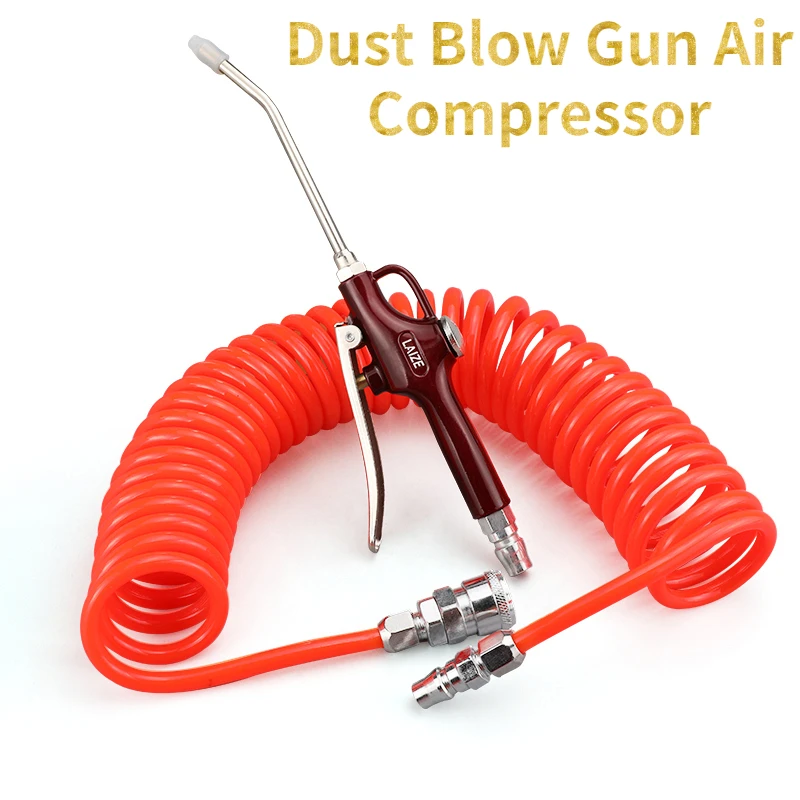 

Dust Blow Gun Air Compressor Duster Compressor Blow Gun Pistol Type Pneumatic Cleaning Tool 5-15m Telescopic Spring With Joint