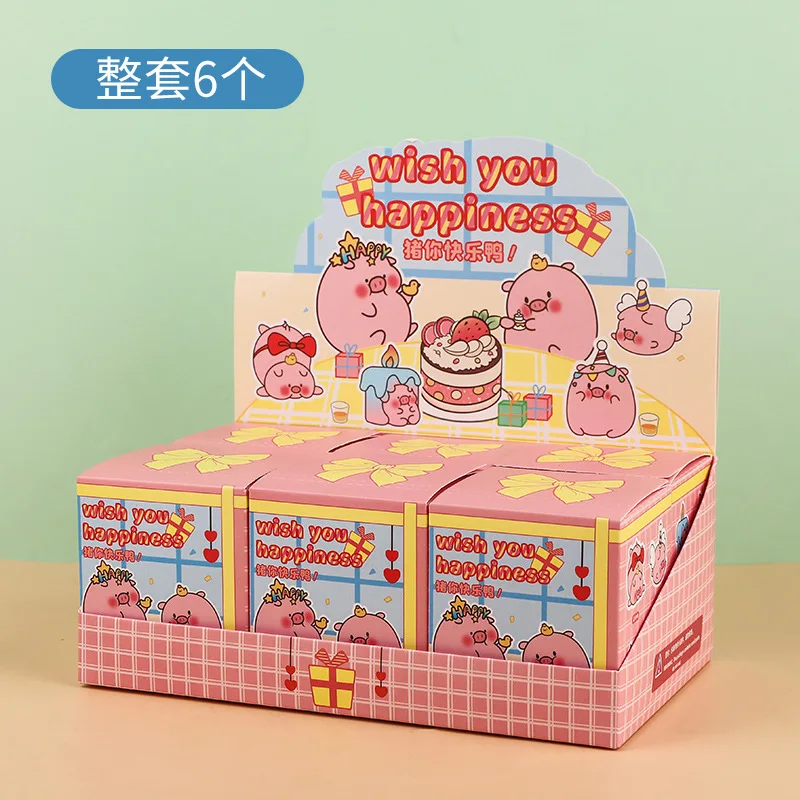 Gelukkige Verjaardag Varken Serie Blinde Doos Speelgoed Mystery Box Originele Figuur Gok Bag Mystere Schattige Pop Kawaii Model Cadeau