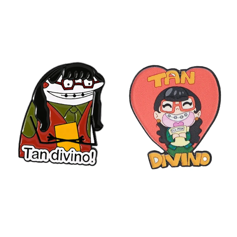 

Comedy TV Series Character Ugly Girl Enamel Pins Tan divino! Eco Moda Ugly Girl Brooches Bag Lapel Badge Jewelry Gift for Friend