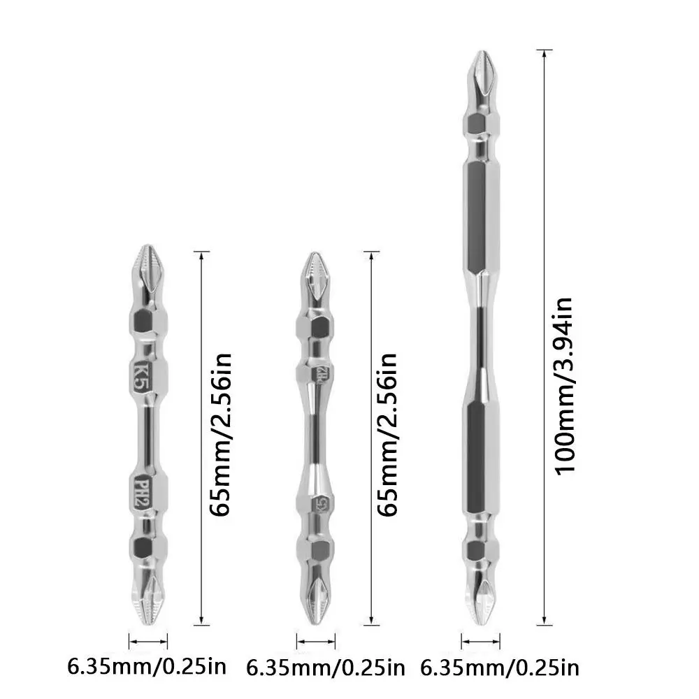 10pcs/set K5 Non-slip Magnetic Batch Head Impact Resistant High Hardness Cross Head Bit WaterProof Anti-Slip
