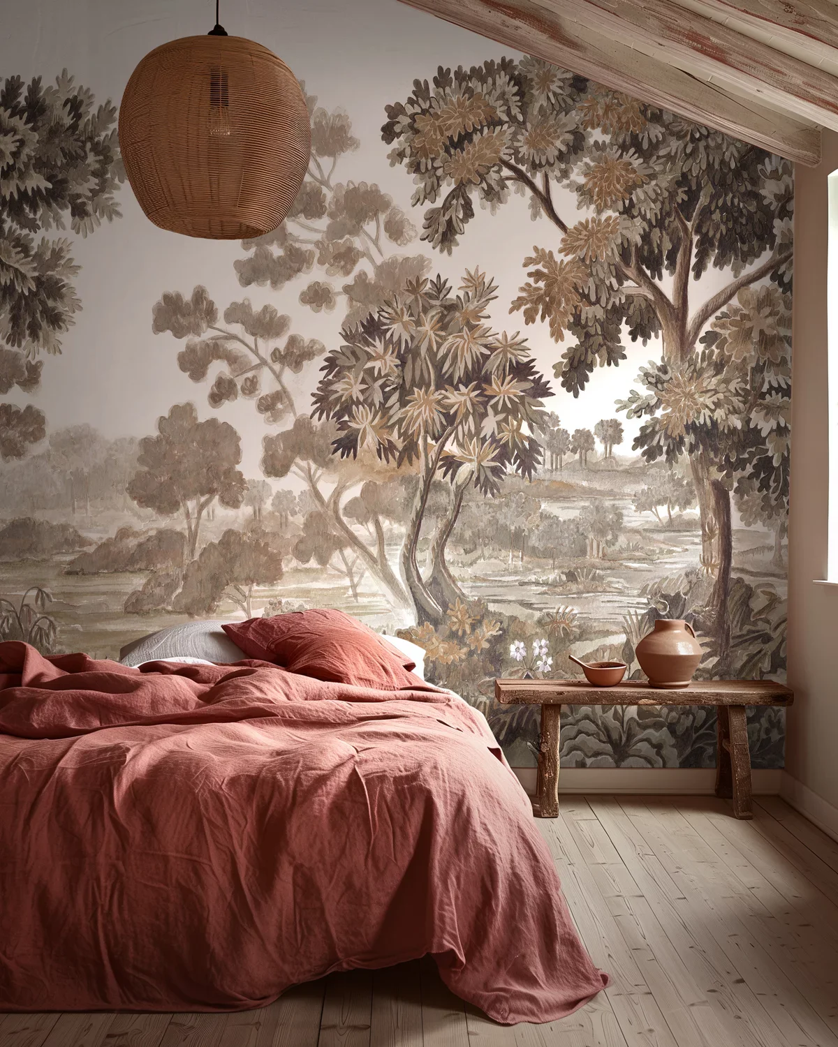 Customized Mural Retro Rainforest Plant Animal Wallpaper Home Decoration Children's Room Elephant Giraffe Banana Tree 3d Mural