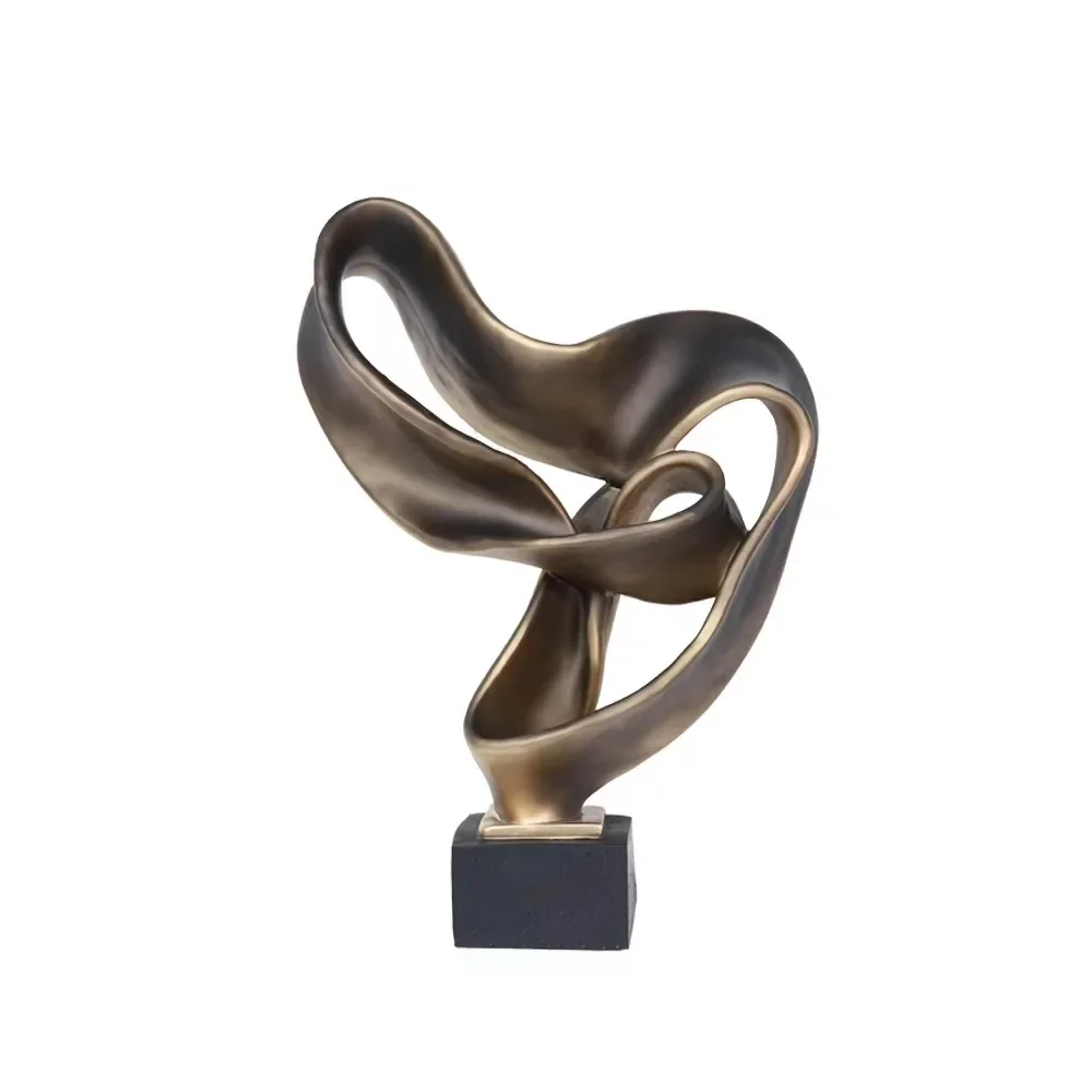 Nordic Abstract Resin Ribbon Ornament Model Room Bedroom Study Living Room Dining Room Accessories