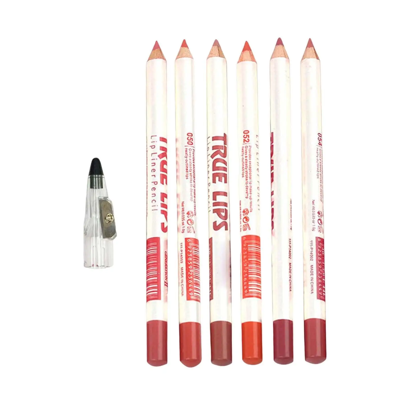 6x Lip Liner Set präzise pigmentiert wasserdicht leicht zu färben Make-up Frauen