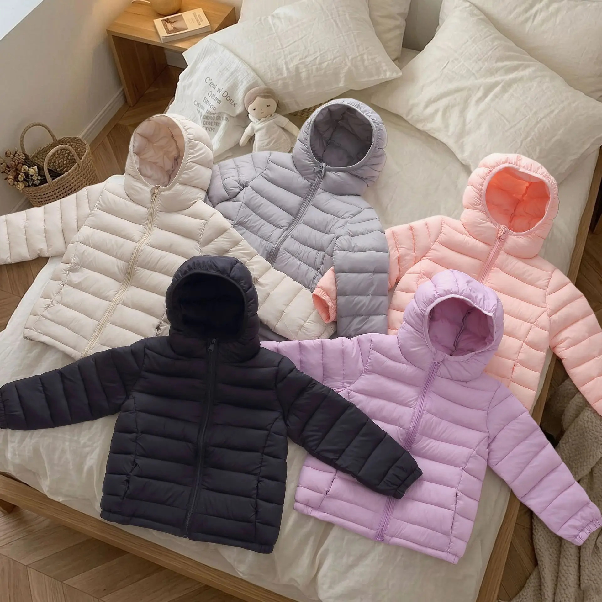 Children Lightweight Cotton Jacket 2026 Autumn and Winter New Boys and Girls Down Cotton Jacket Versatile
