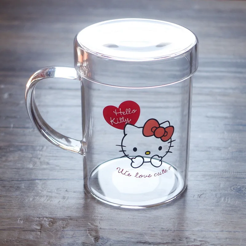 

Kawaii Hello Kitty Water Cup Anime Girl Gift Cartoon Women Accessories Large Capacity Coffee Milk Cup Desktop Ornament Wholesale