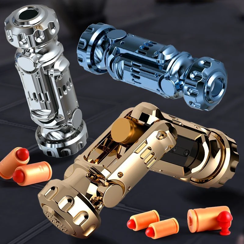 

Outdoor Portable EDC Shockwave Model Plastic Throwing Shell Soft Bullets Gun Can Launch Toy Tools