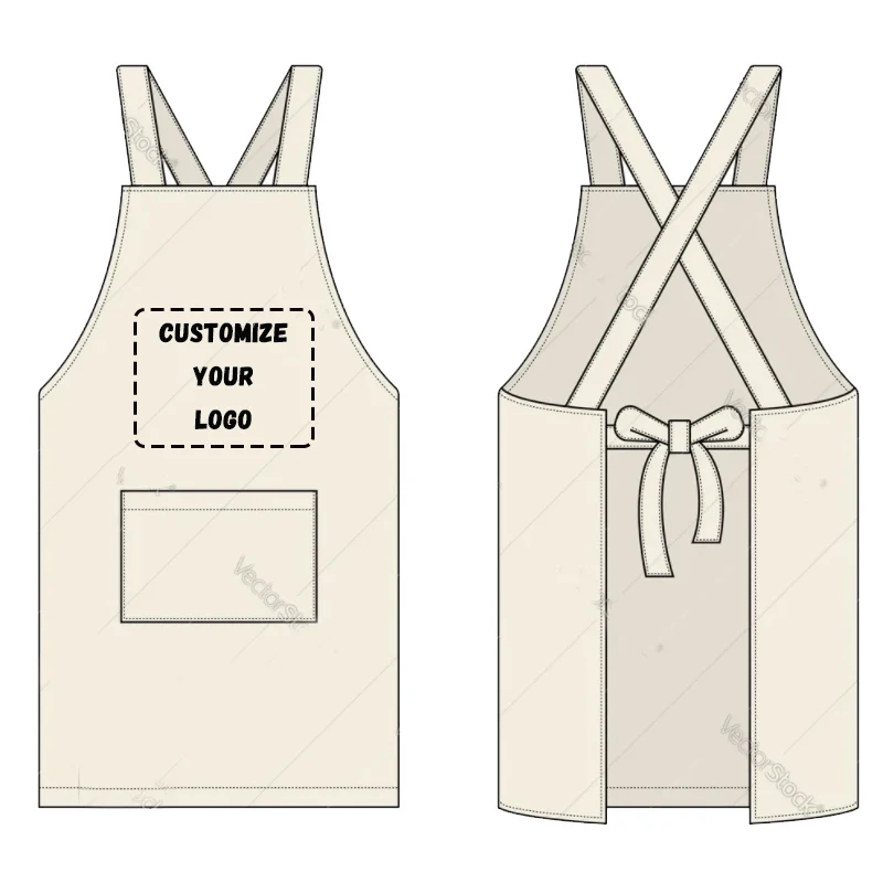 Customized your logo new fashion casual men and women soft leather apron