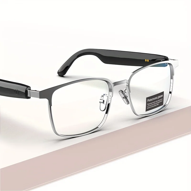 Bluetooth Smart Audio Glasses Photochromic Lens Open Ear Headphones Hands-free Calling Music Remote Shutter Smart Glasses for Men Women