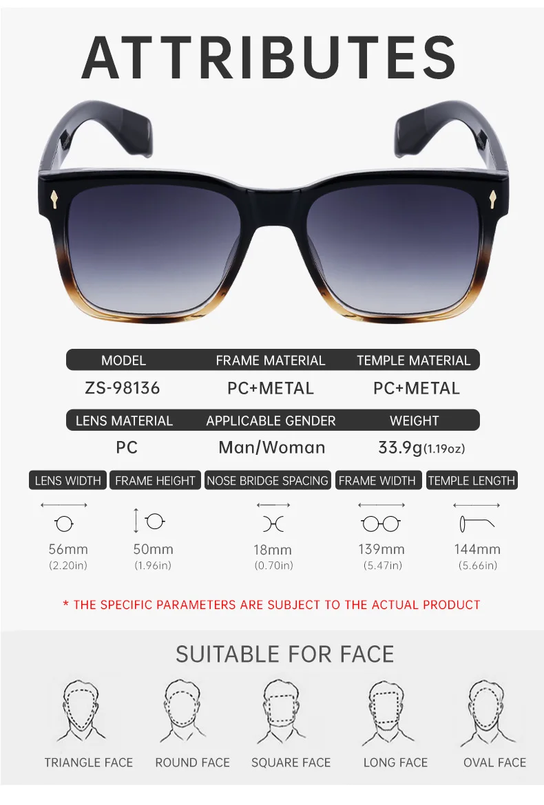Neue quadratische Sonnenbrille für Männer Vintage Designer Sonnenbrille Frauen trend ige Luxus Retro Mode Brille Gafas de Sol Hombre Zonnebril – Detail 10