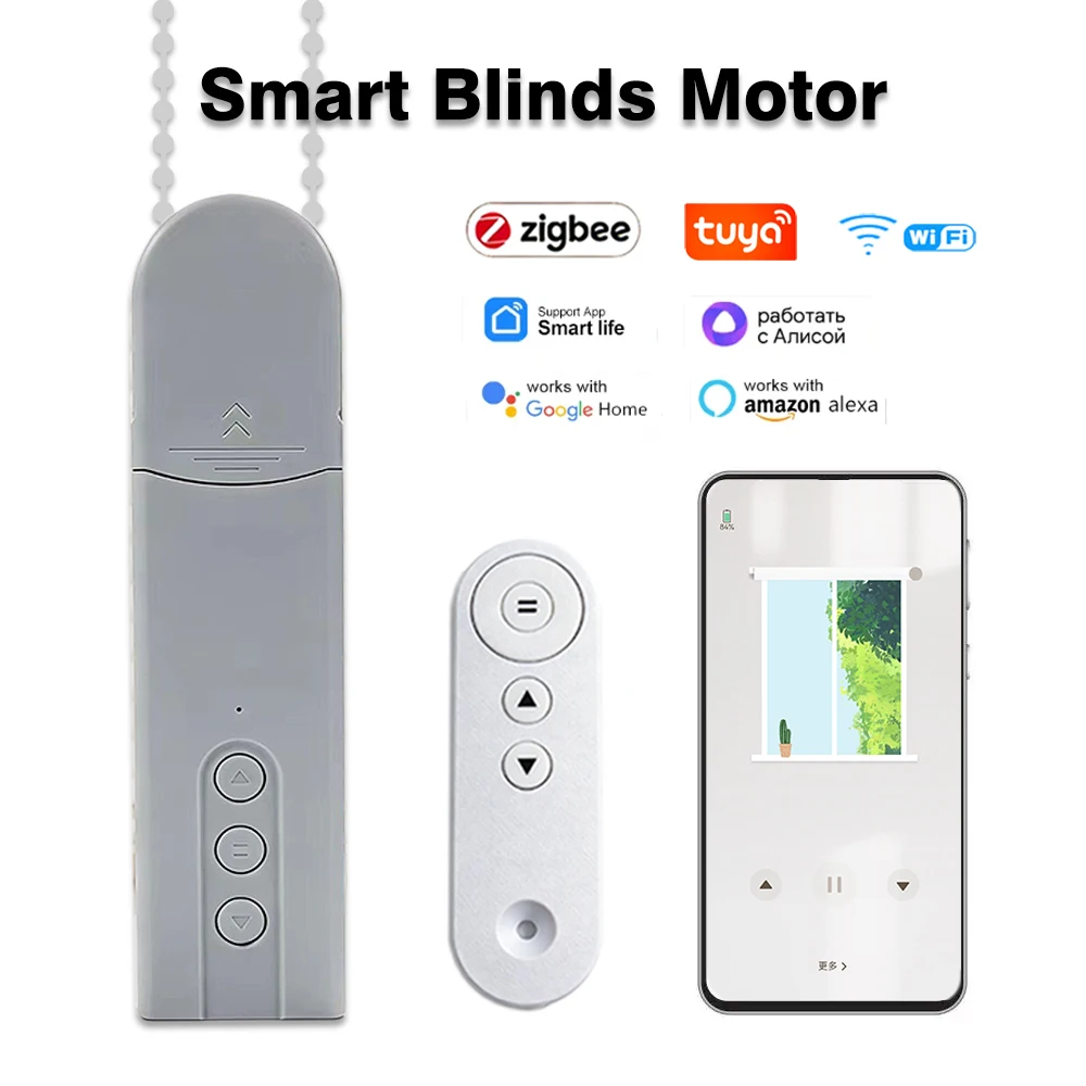 Motor para Cortinas Eléctricas Tuya Smart Zigbee/WiFi con Co