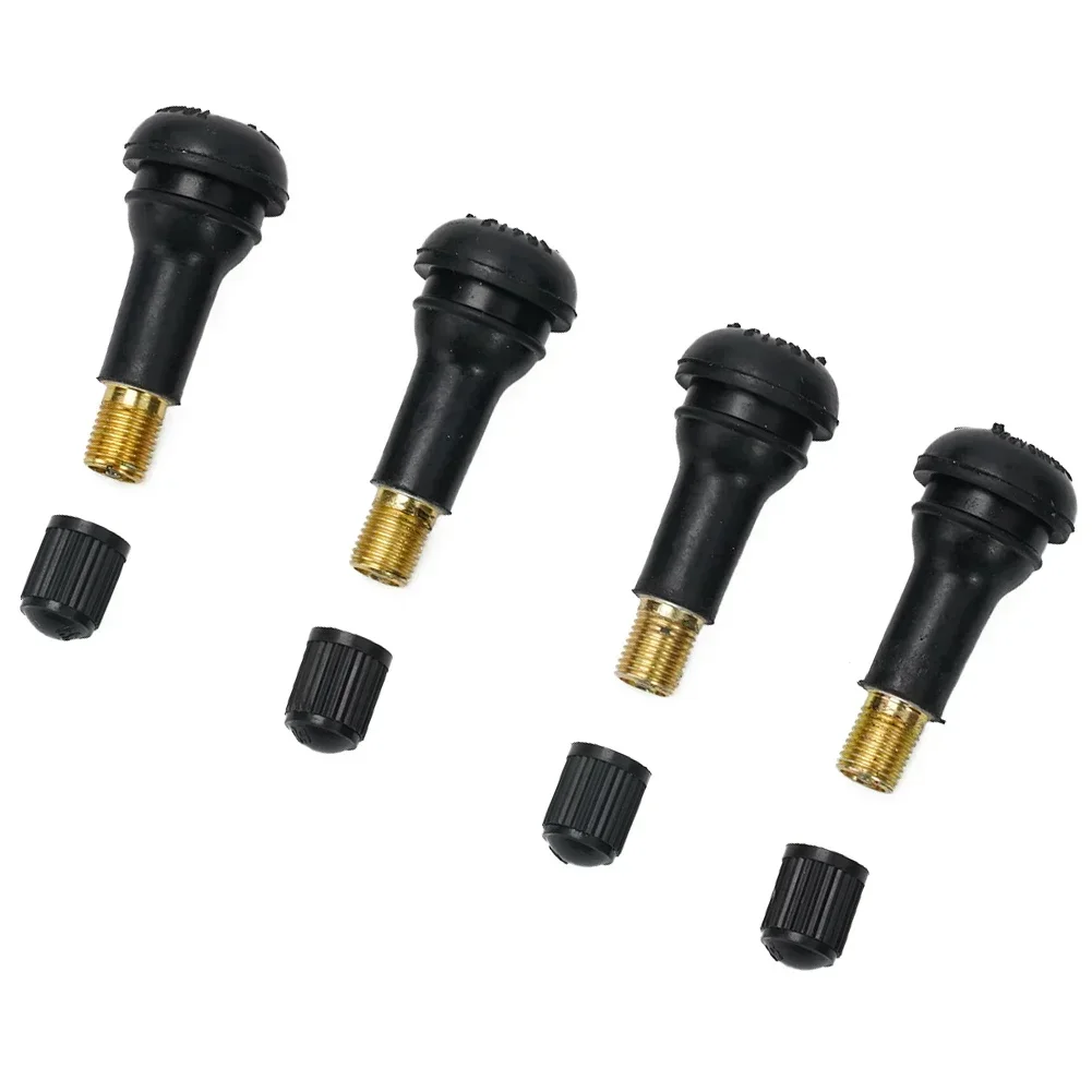 Tige de Valve en caoutchouc, tube de Valve en caoutchouc universel, buse Tubeless avec noyau de Valve, accessoires de voiture, TR412/TR413, 4 pièces