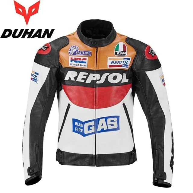 

DUHAN man's motorcycle jacket motocross Moto racing Jacket REPSOL PU leather motorbike Jackets clothing clothes coat windproof