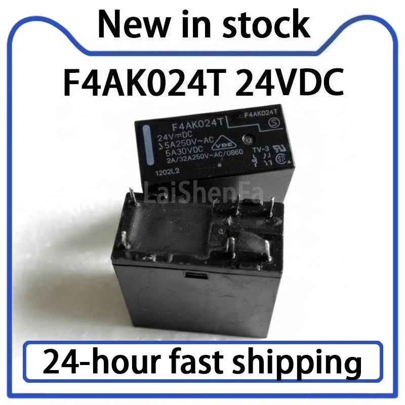 2PCS F4AK024T 24VDC Relay 6-pin 5A Stock