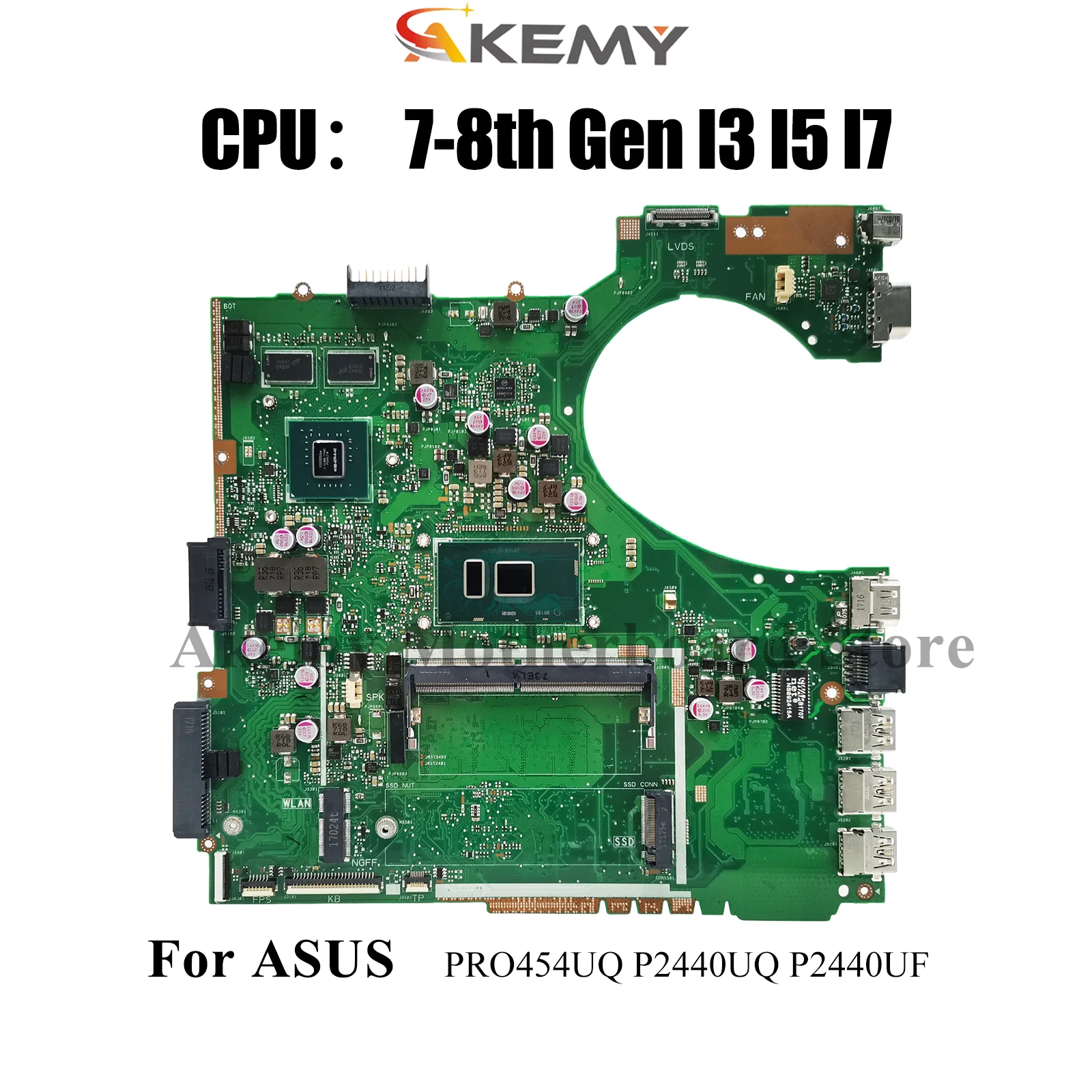

P2440UQ Laptop Motherboard For ASUS ProArt P2440UQ P2440UF P2440U PRO454UQ Notebook Mainboard W/ I3 I5 I7 CPU tests OK fast ship