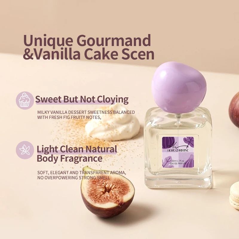 Sweet Caramel Cream Vanilla Fig Perfume, Soft Vanilla Cake Notes, Long-Lasting Fragrance Retention, High Quality Affordable view 3