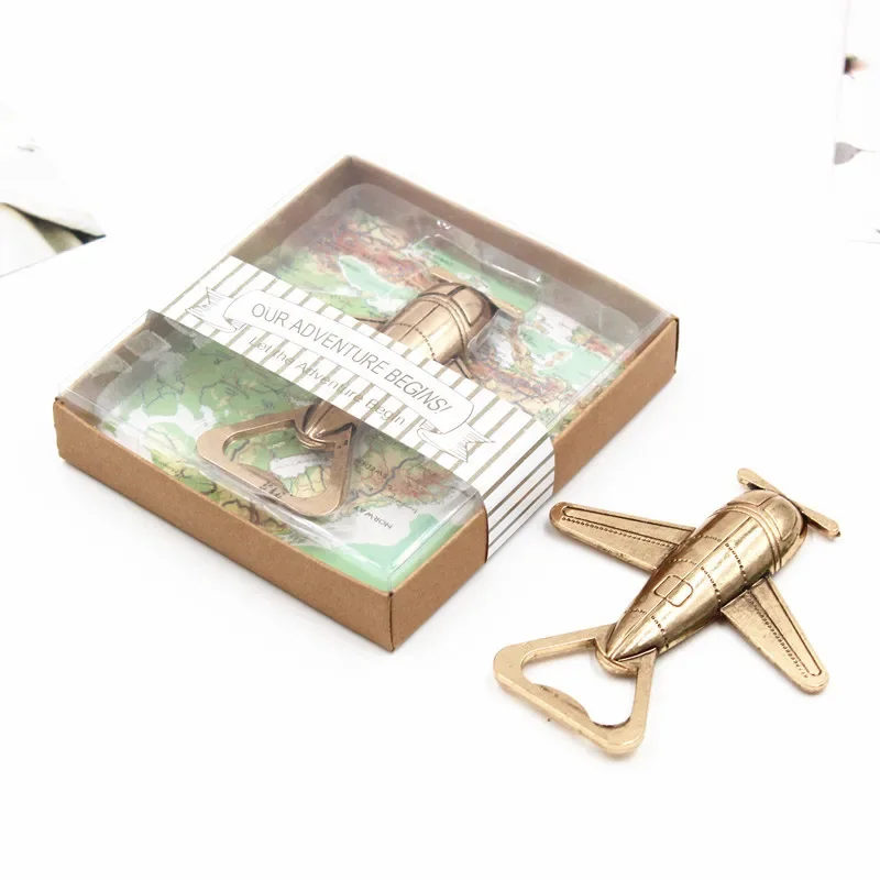 Wedding Gifts for Guests Antique Air Plane Airplane Shape Wine Beer Bottle Opener Metal Openers For Wedding Party Gift Favors