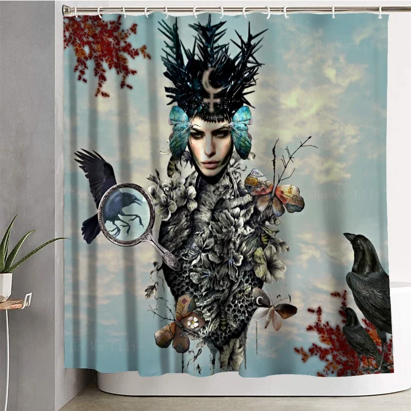 Surrealism Honeycomb Human Heart Tattoo Beyond Beauty Fashion Portrait Painting Shower Curtain By Ho Me Lili Bathroom Decor