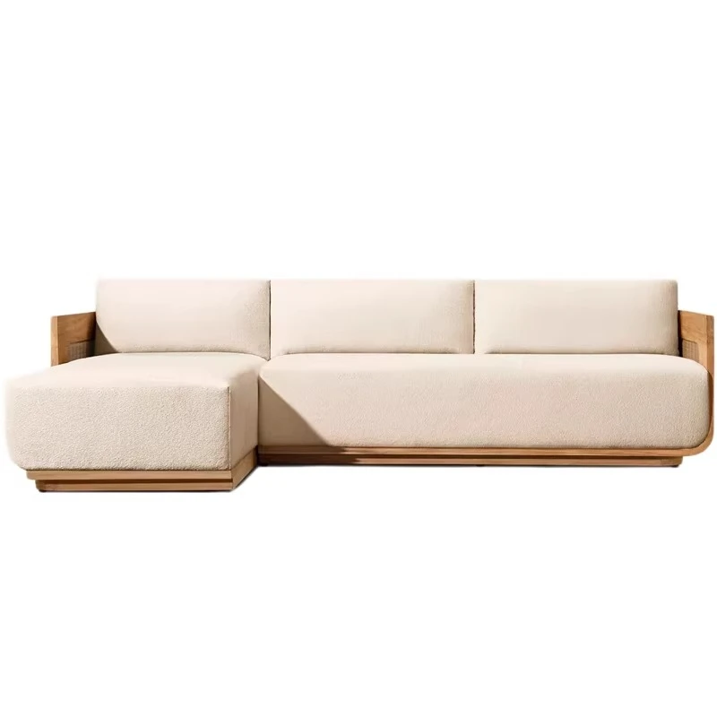 

Outdoor Teak Sofa Garden Rattan Solid Wood Sofa