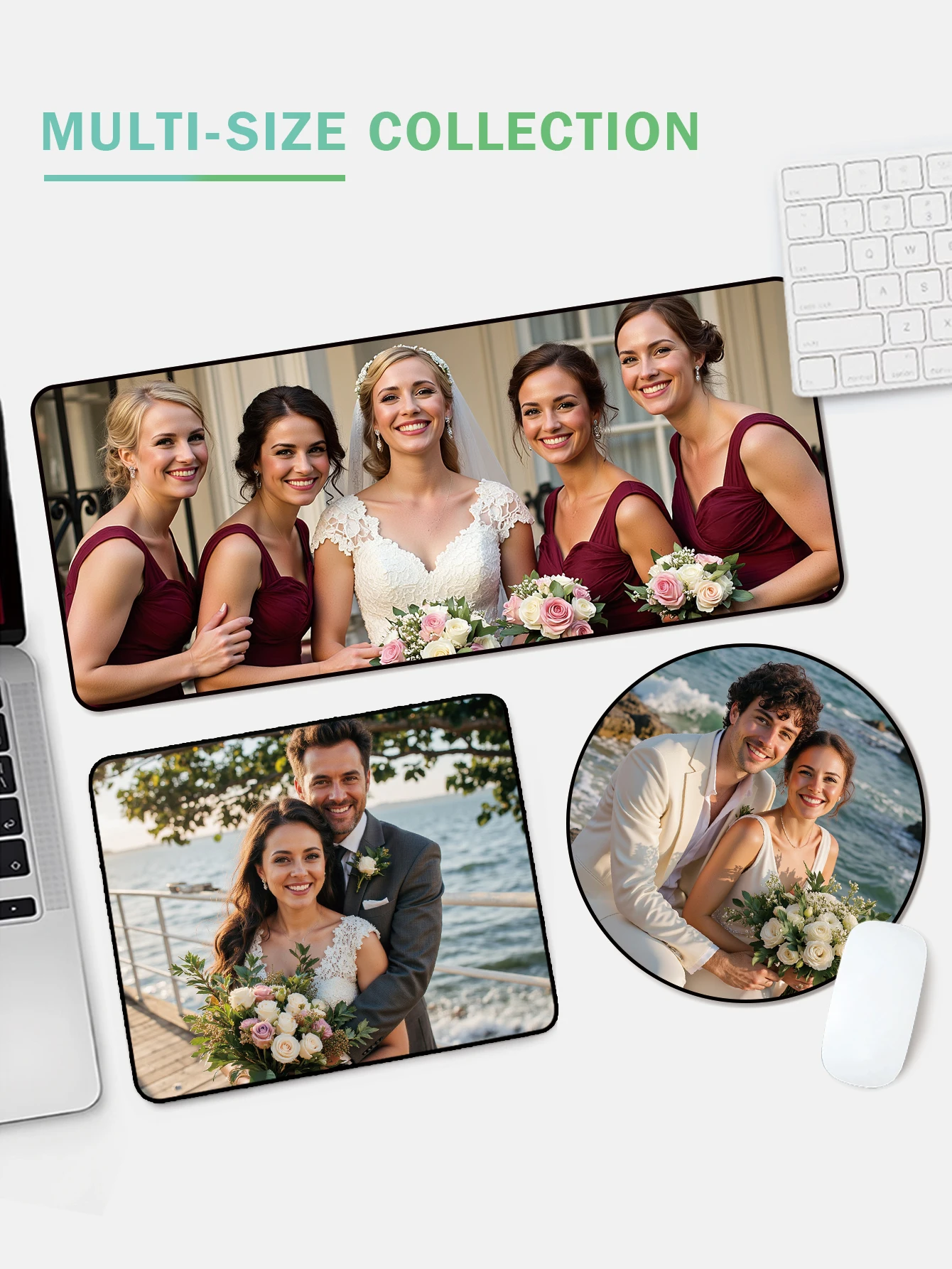 Custom Photo Mouse Pad Personalized Mouse Pad Custom Desk Mat Gaming Mousepad Gift for Dad Mom Couple Friends Pet