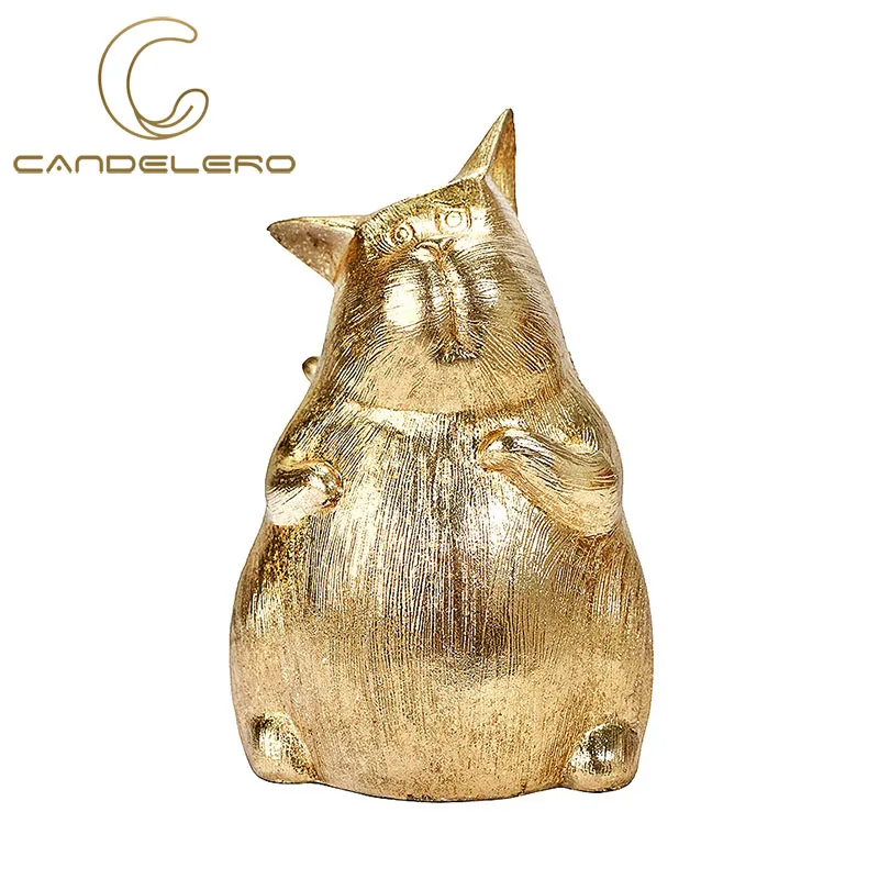 

Decorative Sculptures And Figurines For Interior House Resin Statue Home Decor Bedroom Accessories Living Room Cute Cat Ornament