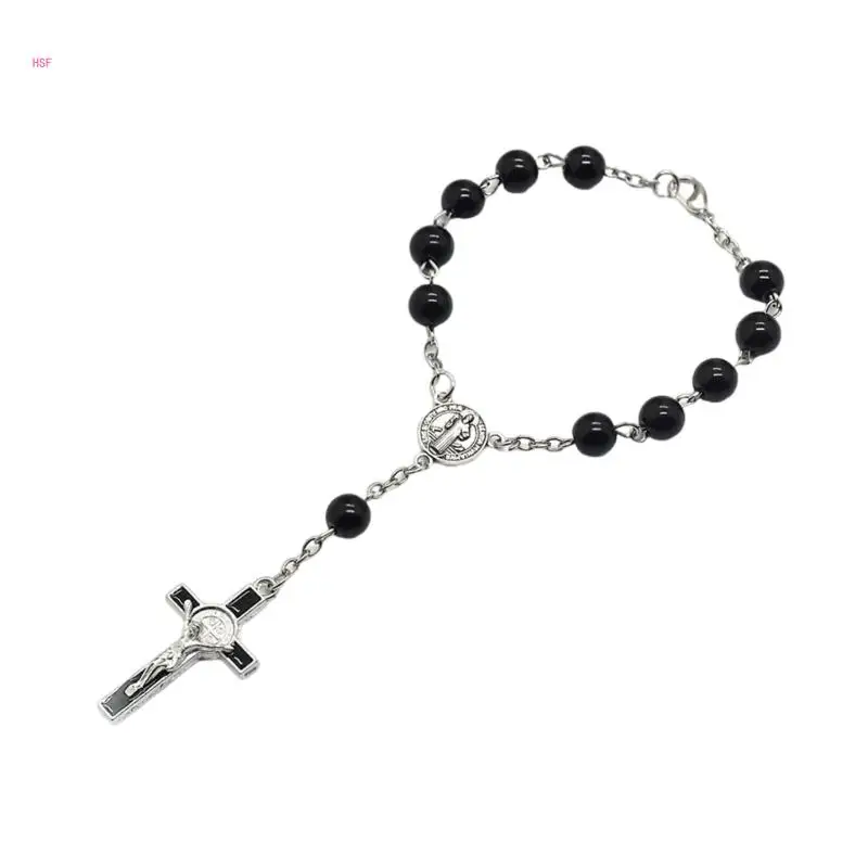 Metal Christian Metal Bangles Metal Chain Religious Faith Prayer Pendants Bracelet Shinning Catholic Present for Girl