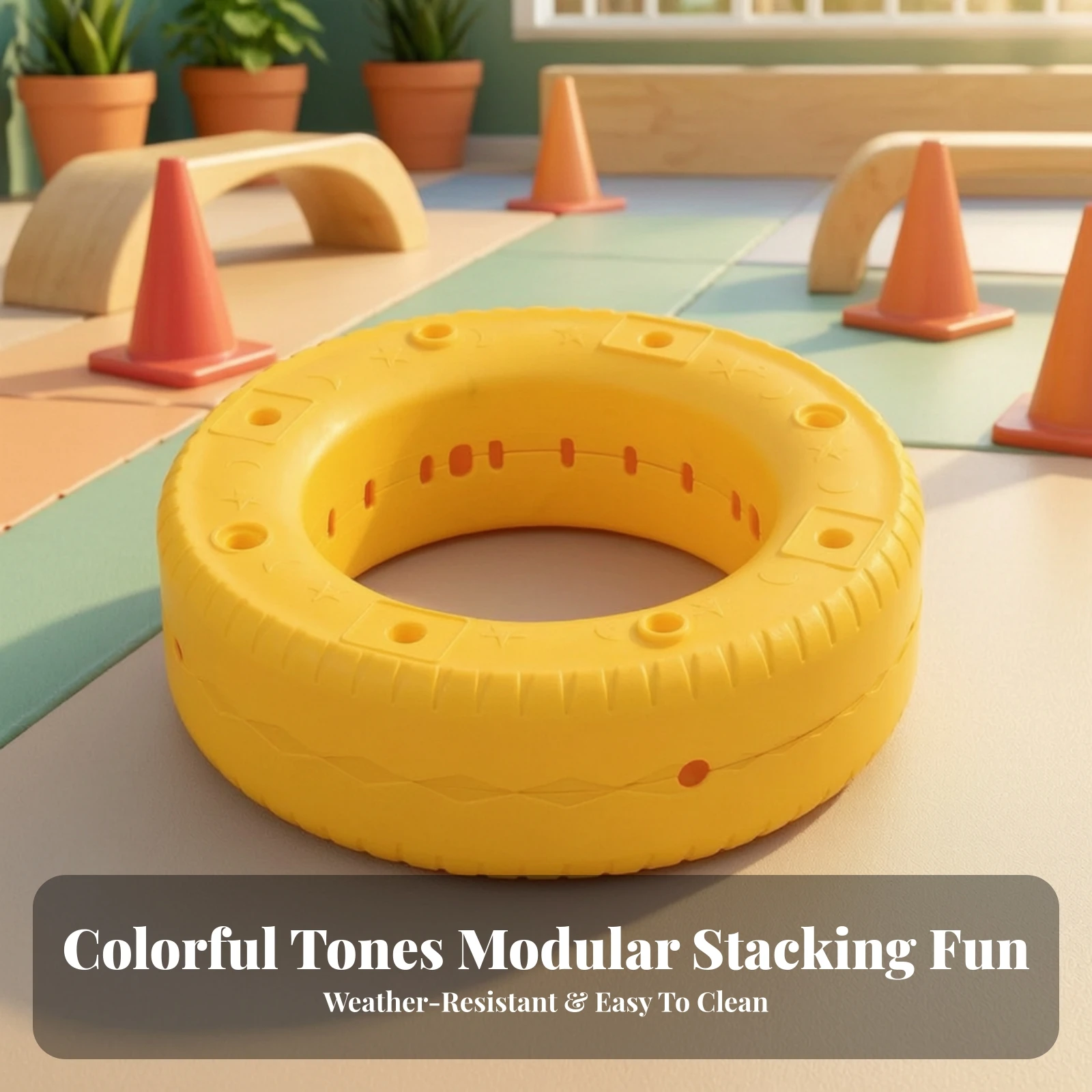 Outdoor Toy Lightweight Tire-Shaped Play Loop for Children, Garden Decor, Planter Project